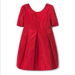 JANIE + JACK Rose Red Taffeta Girl’s Dress